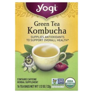 зелёный чай комбуча, 16 чайных пакетиков, 32 г (1,12 унции) — Yogi Tea