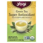 суперантиоксидант, зеленый чай, 16 чайных пакетиков, 32 г (1,12 унции) — Yogi Tea