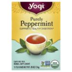 Purely Peppermint, без кофеина, 16 чайных пакетиков, 24 г (0,85 унции) — Yogi Tea