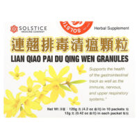 Lian Qiao Pai Du Qing Wen, гранулы, 10 пакетиков по 12 г (0,42 унции) — Yu Lam Brand