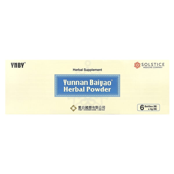 ynb01420_v_21.jpg Yunnan Baiyao, Травяной порошок, 6 флаконов по 4 г