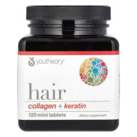 Hair, коллаген и кератин, 120 мини-таблеток — Youtheory