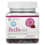 жевательные витамины B12 и B6, со вкусом малины, 60 жевательных таблеток — Youtheory
