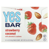 Snack Bar, клубника и кокос, 6 батончиков по 40 г (1,4 унции) — Yes Bar