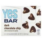 Snack Bar, крошка из темного шоколада, 6 батончиков по 40 г (1,4 унции) — Yes Bar