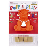 Puff & Play, жевательные конфеты для собак, апельсин, 4 жевательных конфеты, 1 дозатор — Yeti Dog Chew