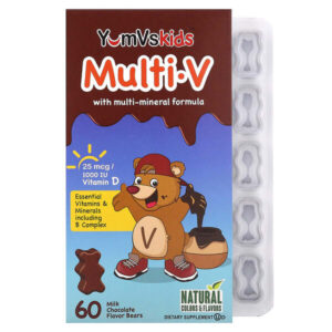 Multi V, мультиминеральная формула для детей, молочный шоколад, 60 мишек — YumVs