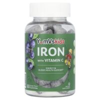 железо с витамином C, со вкусом винограда, 60 жевательных мармеладок — YumVs