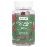 цитрат магния, со вкусом малины, 900 мг, 90 жевательных мармеладок (300 мг в 1 жевательной таблетке) — YumVs