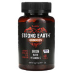 Strong Earth, железо с витамином C, виноград, 60 жевательных таблеток — YumVs
