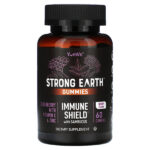Strong Earth, жевательные таблетки Immune Shield с самбукусом, ягодами, 60 жевательных таблеток — YumVs
