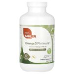 Omega 3 Platinum, усовершенствованный рыбий жир с омега-3, 2000 мг, 360 капсул (1000 мг в 1 мягкой таблетке) — Zahler