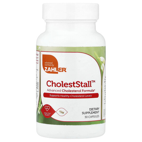 zah08105_v_60.jpg CholestStall™, улучшенная формула холестерина, 30 капсул — Zahler