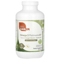 Omega 3 Platinum+D, усовершенствованный рыбий жир с омега-3 и витамином D3, 360 мягких таблеток (1000 мг на капсулу) — Zahler