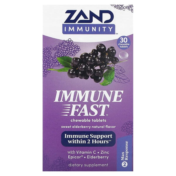zan53485_v_56.jpg Immunity, Immune Fast, сладкая бузина, 30 жевательных таблеток — Zand