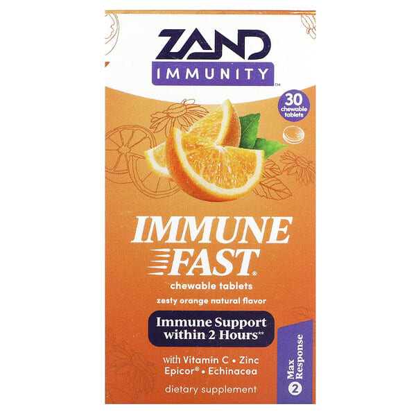 zan73827_v_40.jpg Immune Fast, пикантный апельсин, 30 жевательных таблеток — Zand