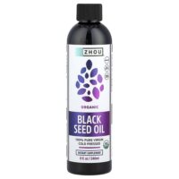 Органическое масло черного тмина, 240 мл (8 жидк. унц.) — Zhou Nutrition