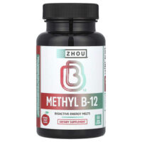 Methyl B-12, натуральная вишня, 5000 мкг, 60 микроладсов — Zhou Nutrition