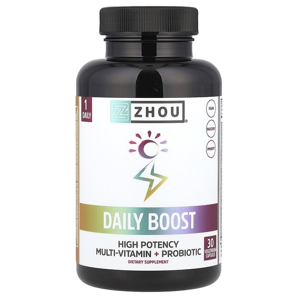 zho35403_v_24.jpg Daily Boost, 30 вегетарианских капсул — Zhou Nutrition