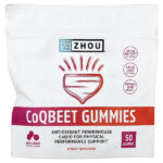CoQBeet, жевательные таблетки, со вкусом черники, 50 жевательных конфет — Zhou Nutrition
