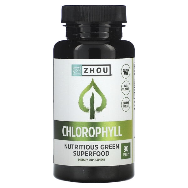 zho41260_v_8.jpg хлорофилл, 90 таблеток — Zhou Nutrition