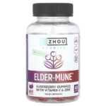 Elder-Mune™, максимальная крепость, натуральное ягодное ассорти, 60 жевательных мармеладок — Zhou Nutrition