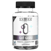 Gut Guru, голубая малина, 60 веганских жевательных мармеладок — Zhou Nutrition