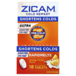 Ultra Cold Remedy, RapidMelts®, апельсиновый крем, 18 быстрорастворимых таблеток — Zicam — изображение 2