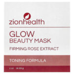 Glow Beauty Mask, укрепляющий экстракт розы, 56,69 г (2 унции) — Zion Health — изображение 2