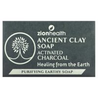 Кусковое мыло с древней глиной, активированный уголь, 170 г (6 унций) — Zion Health