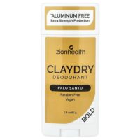 Claydry Deodorant, Bold, пало санто, 80 г (2,8 унции) — Zion Health