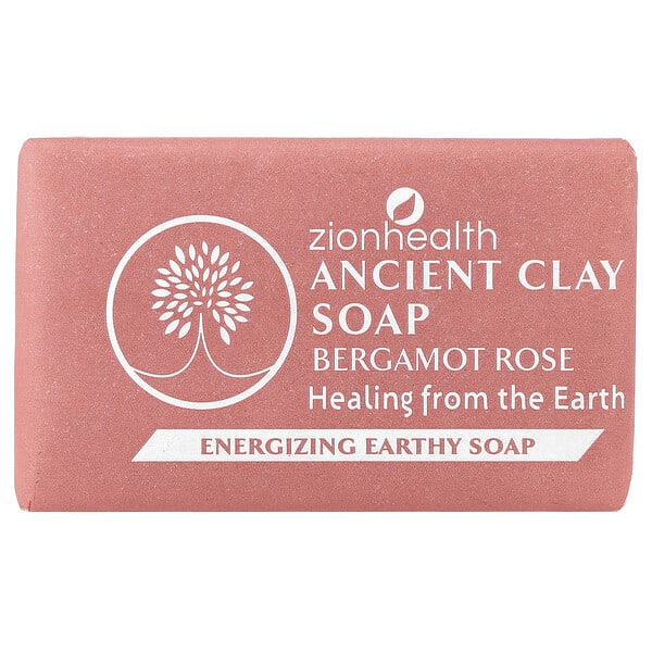 zio10377_v_45.jpg Кусковое мыло с бергамотом и розой Ancient Clay, 170 г (6 унций) — Zion Health