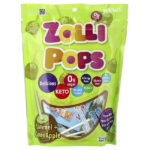 The Clean Teeth Pops, зеленое яблоко с карамелью, прибл. 23-25 леденцов, 5,2 унции — Zollipops
