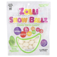 Zolli® Snow Ballz, натуральная крепкая мята, прибл. 22 шт., 88 г (3,1 унции) — Zollipops