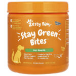Stay Green Bites, Gut Health, для собак, для всех возрастов, с курицей, 90 жевательных таблеток, 360 г (12,7 унции) — Zesty Paws