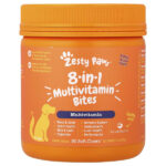 Multivitamin Bites, 8 в 1, для собак всех возрастов, с арахисовым маслом, 90 жевательных таблеток, 315 г (11,1 унции) — Zesty Paws