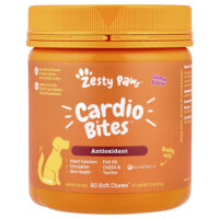 Cardio Bites™, для собак, для всех возрастов, лосось, 90 жевательных таблеток, 315 г (11,1 унции) — Zesty Paws