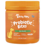 Probiotic Bites™, для собак всех возрастов, со вкусом курицы, 90 жевательных таблеток, 315 г (11,1 унции) — Zesty Paws