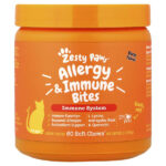 Allergy & Immune Bites, добавка для кошек всех возрастов, со вкусом бекона, 60 жевательных таблеток, 78 г (2,7 унции) — Zesty Paws