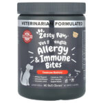 Vet Strength Allergy & Immune Bites, для собак, для всех возрастов, копченый сыр, 90 жевательных таблеток, 360 г (12,6 унции) — Zesty Paws