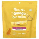 Мусс для кошек Omega, для кошек, тунец, 18 пакетиков, 252 г (9 унций) — Zesty Paws