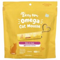 Мусс для кошек Omega, для кошек, тунец, 18 пакетиков, 252 г (9 унций) — Zesty Paws