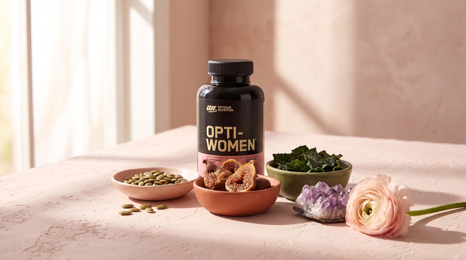 Opti-Women Optimum Nutrition с тыквенными семечками, инжиром и зеленью