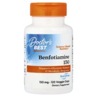 Бенфотиамин 150, 150 мг, 120 растительных капсул — doctor's best
