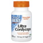 Ультра кордицепс, 750 мг, 60 вегетарианских капсул — doctor's best