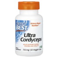 Ультра кордицепс, 750 мг, 60 вегетарианских капсул — doctor's best