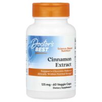 Экстракт корицы с cinnulin pf, 125 мг, 60 вегетарианских капсул — doctor's best