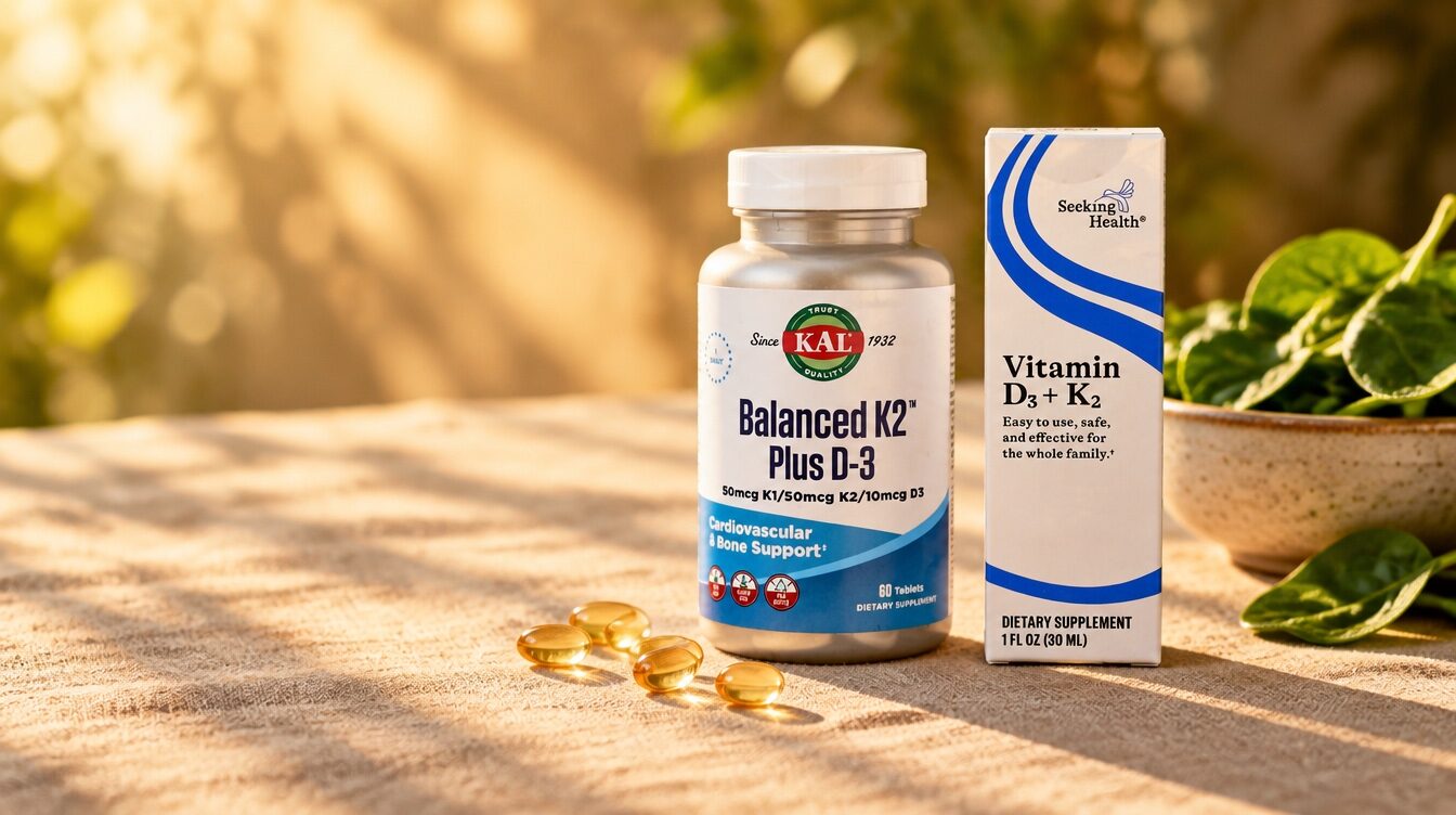 Balanced K2 Plus D-3 от KAL и капли D3 + K2 Seeking Health